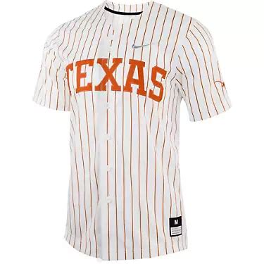 nike texas longhorns replica baseball jersey - pinstripe